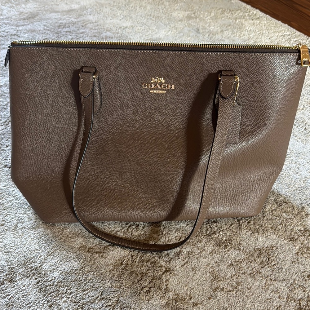 Coach Brown Leather Structured Tote